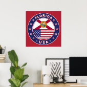Poster Floride, affiche, taille moyenne, rouge, 60cm (Bureau à domicile)