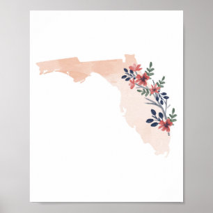 Poster Floride Aquarelle État