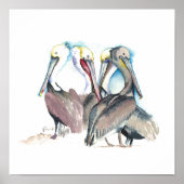 Poster Floride Aquarelles Pelican Art (Devant)