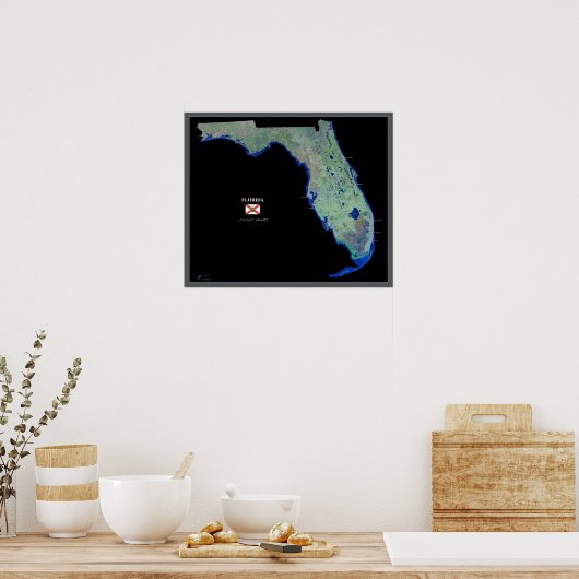 Poster Floride de l'affiche spatiale satellite (Cuisine)