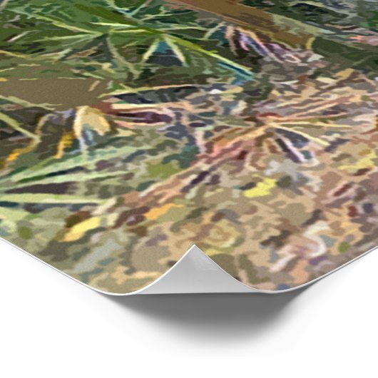 Poster Floride dentelle espagnole mousse impressionniste  (Coin)