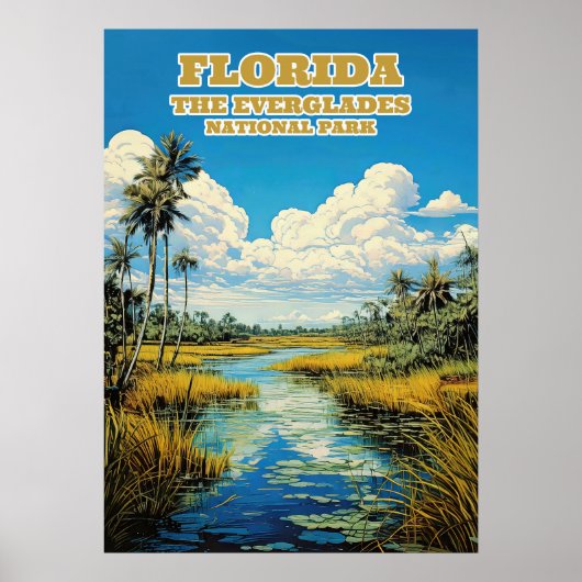 Poster Floride Everglades National Park V02 (Devant)