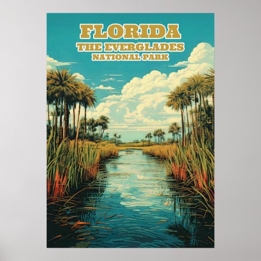 Poster Floride Everglades National Park V03 (Devant)