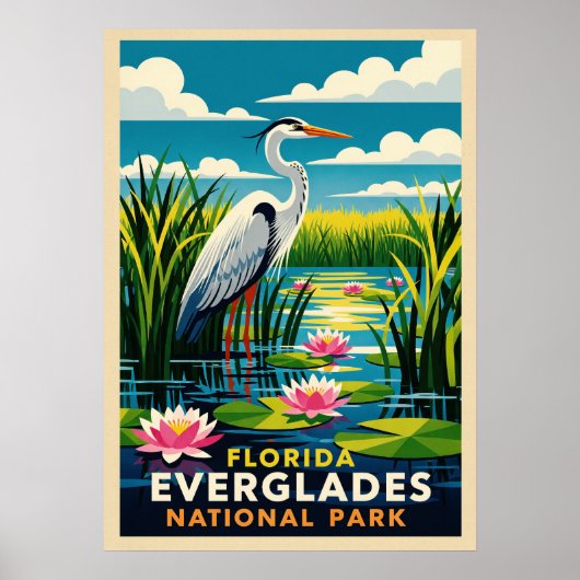 Poster Floride Everglades National Park V04 (Devant)