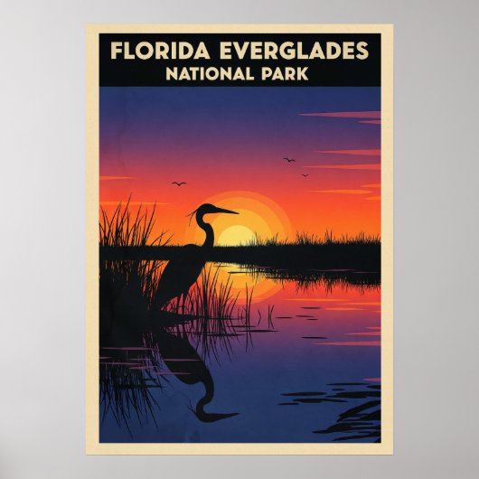 Poster Floride Everglades National Park V05 (Devant)