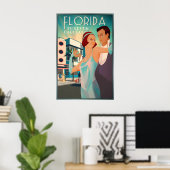 Poster Floride Forever Fabuleux Rétro South Beach High (Bureau à domicile)