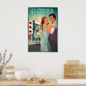 Poster Floride Forever Fabuleux Rétro South Beach High (Cuisine)