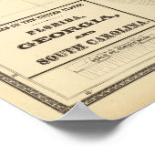 Poster Floride, Géorgie et Caroline du Sud 2 (Coin)