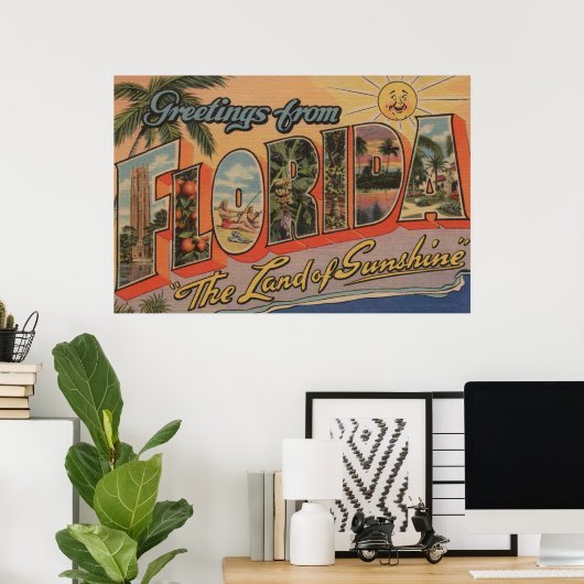 Poster Floride - Le pays du soleil (Bureau à domicile)