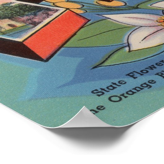 Poster Floride (Scène de la capitale de l'État) (Coin)