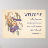 Poster Floride Scrub Jay Birds et Verse Doormat (Devant)