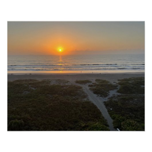 Poster Floride Sunrise Beach Photo Cocoa Beach Floride (Devant)