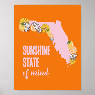 Poster Floride Sunshine État d'esprit
