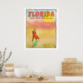 Poster Floride Surfer (Cuisine)