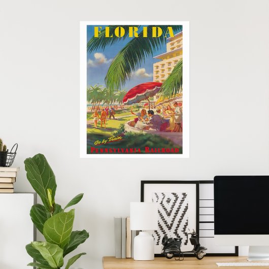 Poster Floride Travel (Bureau à domicile)