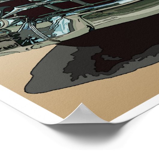 Poster Floride US Route 1 - L'Atlantic Highway (Coin)