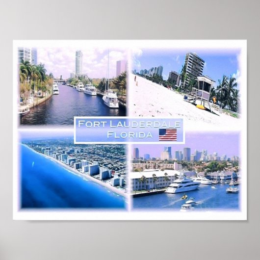 Poster Floride - Usa - Mosaïque - (Devant)