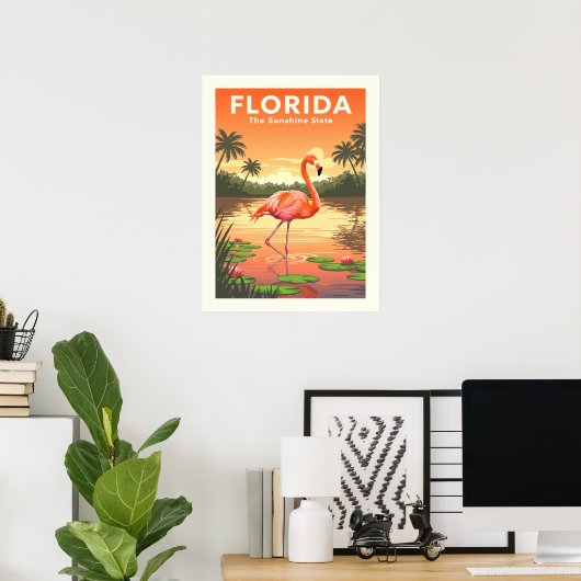 Poster Floride vintage (Bureau à domicile)