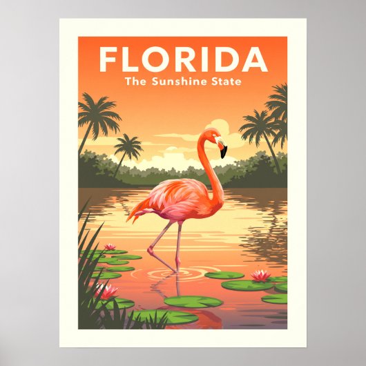 Poster Floride vintage (Devant)