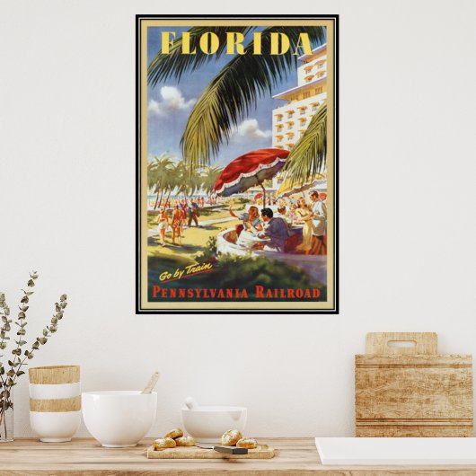 Poster Floride vintage, USA - (Cuisine)