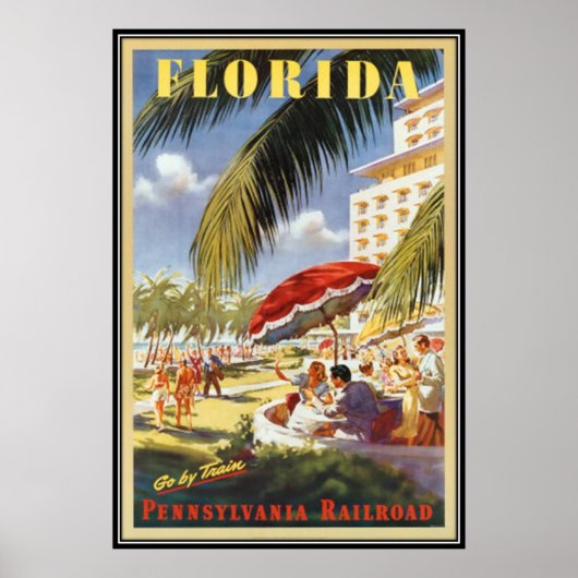 Poster Floride vintage, USA - (Devant)