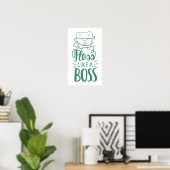 Poster Floss Comme Un Boss (Bureau à domicile)
