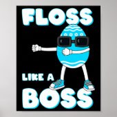 Poster Floss Comme Un Patron Oeuf De Pâques Flossant Garç (Devant)