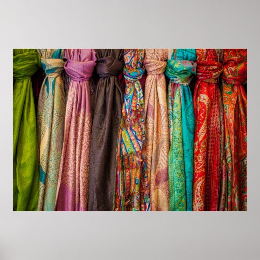 Poster Flot textile couleur alliée (Devant)