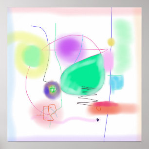 Poster Flottant à travers l'espace