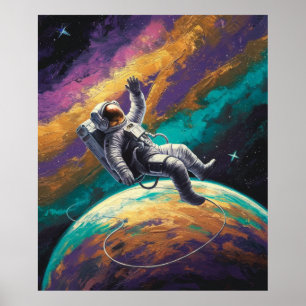 Poster Flottant dans l'espace