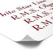 Poster Flotte de navires de la ligne White Star (Coin)