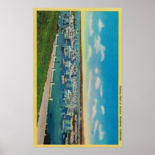 Poster Flotte de pêche à AnchorMonterey, CA (Devant)