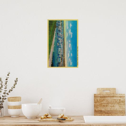 Poster Flotte de pêche à AnchorMonterey, CA (Cuisine)