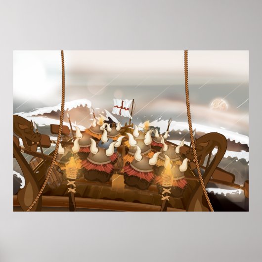 Poster Flotte d'invasion Viking (Devant)