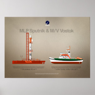 Poster Flotte suborbitale de Copenhague : Spoutnik & Vost