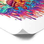 Poster Flottes de tortue dans le Jardin Liquid. (Coin)