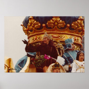 Poster Flotteur de la Reine de célébrité de mardi gras