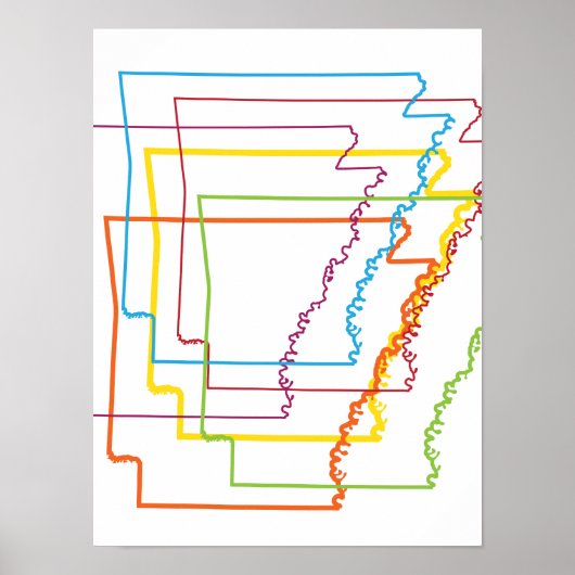Poster flou de fierté arkansas (Devant)