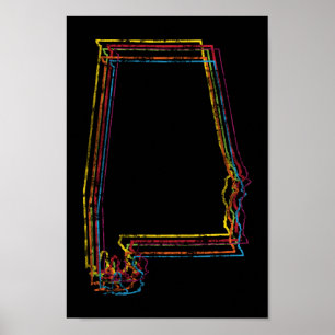 Poster flou de fierté de l'alabama