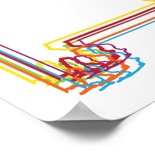 Poster flou de fierté de l'alabama (Coin)