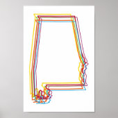 Poster flou de fierté de l'alabama (Devant)