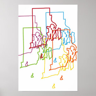 Poster flou de fierté de l'île rhode