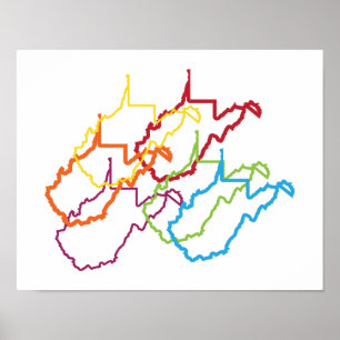 Poster flou de fierté de virginie occidentale