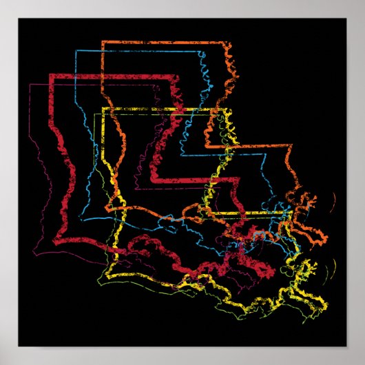 Poster flou de fierté louisiana (Devant)