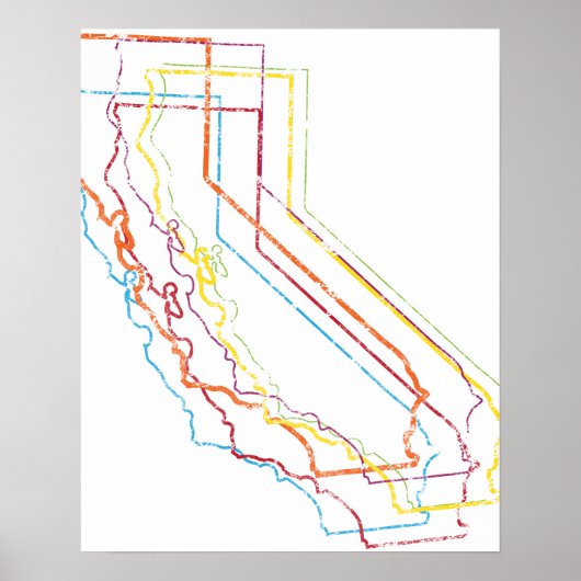 Poster flou de la fierté californienne (Devant)