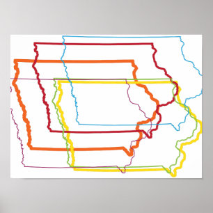 Poster flou de la fierté de l'iowa