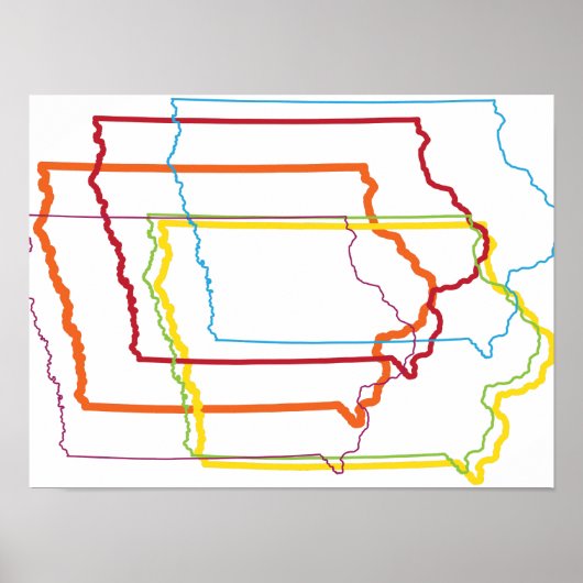 Poster flou de la fierté de l'iowa (Devant)