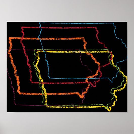 Poster flou de la fierté de l'iowa (Devant)