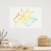 Poster flou de refroidissement de virginie occidentale (Cuisine)