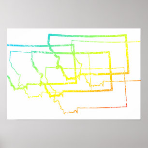 Poster flou de refroidissement montana